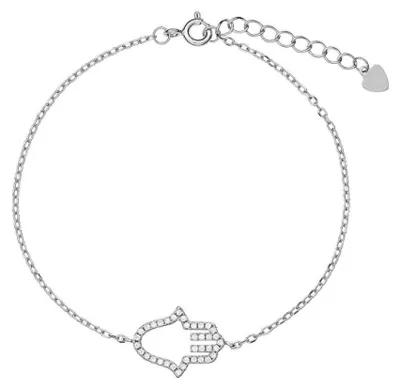 Produktbild von Beliebte Silber Hamsa Armband - Hand der Fatima AJNR0014