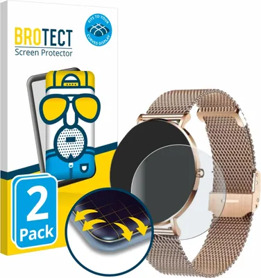 Produktbild von 2x BROTECT Fullscreen Schutzfolie für Xcoast X-Watch Siona 2 Displayschutz Folie Fullcover Matt Entspiegelungsfolie