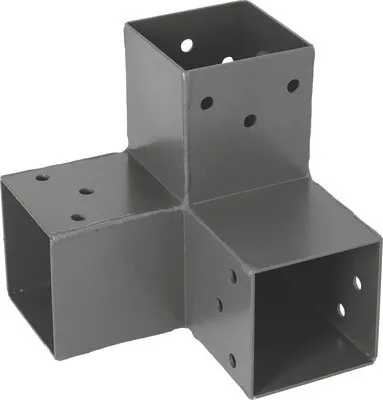 Produktbild von Steckverbinder Ecke 90°, 3 Enden, anthrazit, 71x71 mm, Typ B