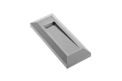 Produktbild von GTV - LED-Treppenleuchte SILVER PB, 1W, 45lm, AC220-240V, 50/60Hz, Abstrahlwinkel 120*, IP65, Rechteck, c