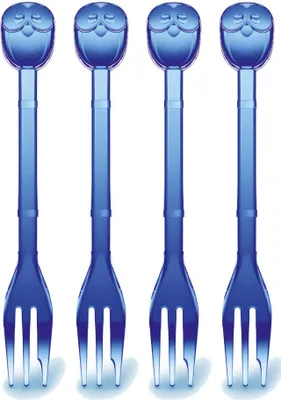 Immagine prodotto di Koziol Elli, 4er Set, Kuchengabel, Besteck, Gabel, 15.2 cm, Transparent Hellblau, 3296636