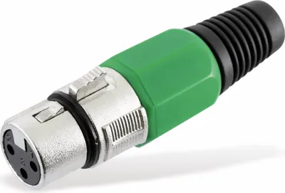 Immagine prodotto di Accoppiamento XLR, 3 pin, verde