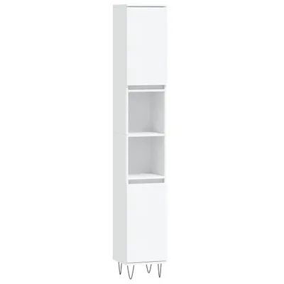 Obrázok produktu pre vidaXL Kúpeľňová skrinka biela 30x30x190 cm Drevo Materiál