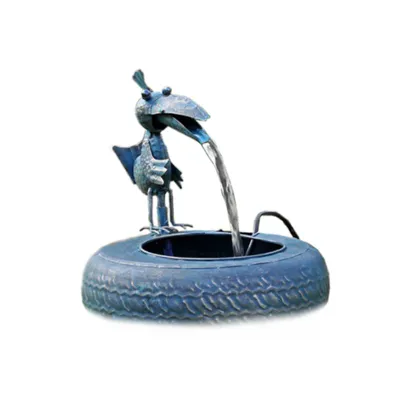 Produktbild von Metallbrunnen Zimmerbrunnen Gartenbrunnen Zierbrunnen Brunnen Vogel Elektropumpe