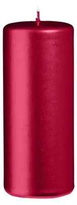 Produktbild von Stumpenkerzen Metallic Matt Weihnachtsrot Rot 120 x Ø 50 mm, 12 Stück