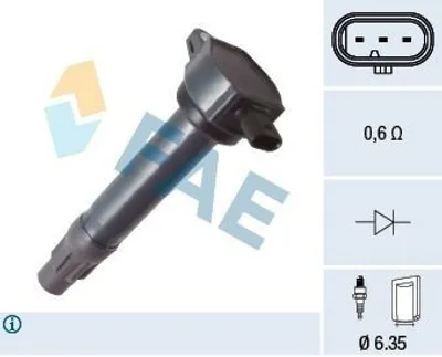 Produktbild von FAE 80380 Zündspule für FIAT Freemont (345) für JEEP COMPASS (MK49) für DODGE Caliber Schrägheck