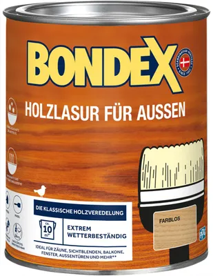 Produktbild von Bondex Holzlasur für Außen 750 ml farblos