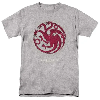 Produktbild von Game Of Thrones - "Targaryen Brust" T-Shirt für Herren/Damen Uni TV39004 (3XL) (Sportliches Heather), KI-generiertes Bild