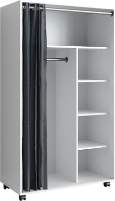 Vicco Kleiderschrank Doros, 100 x 168 cm mit Rollen, Weiß