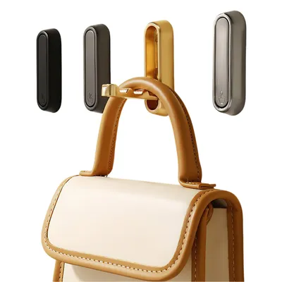 Produktbild von 4 Stück Kleiderhaken Klappbar, Handtaschen Aufbewahrung, Wandhaken Garderobenhaken, 4 Farben