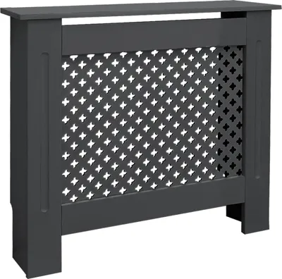 Produktbild von ML-Design Heizkörperverkleidung mit Wabenmuster 78x19x82 cm, Anthrazit, aus MDF lackiert, Heizungsverkleidung für Schlafzimmer Wohnzimmer