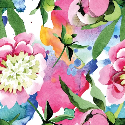 Produktbild von 20 Servietten Vivid Summer - Gemalte Blumenwelt 33x33cm