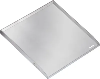 Zdjęcie produktu dla Płyta grillowa BBQ-Toro ze stali nierdzewnej, 40 x 41,5 cm, plancha BBQ, taca grillowa, patelnia grillowa, taca grillowa