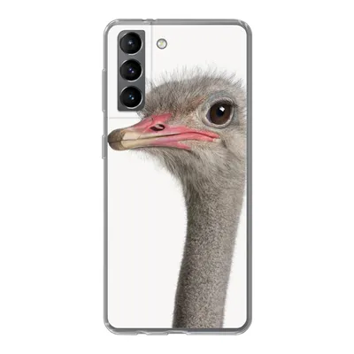 Produktbild von MuchoWow® Handyhülle Schutzhülle Hülle für Samsung Galaxy S21 Strauß - Tiere - Kinder - Jungen - Mädchen - Vogel Silikon Softcase Handy Hülle - Softcase