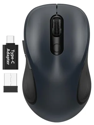 Produktbild von M01 Maus Kabellos 6Leise Tasten 3DPI Links Rechtshänder-Hellgrau Hellgrau