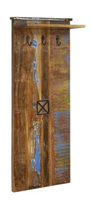 Image de MASSIVMOEBEL24 | Portemanteau 59x30 Bois de récupération laqué Multicolore NATURE OF SPIRIT #111