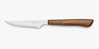Steakmesser 105 mm, Nitrum-Edelstahl, brauner Holzgriff