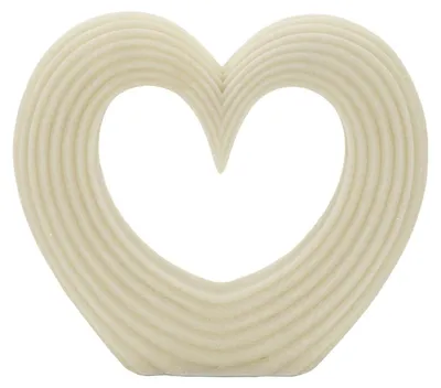 Immagine prodotto di Scultura cuore Lovvy Quarzy grande in resina bianca