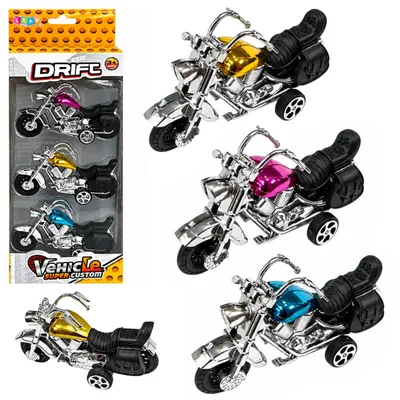 Immagine prodotto di Set di 3 motociclette in movimento