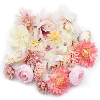 Zdjęcie produktu dla Sztuczne kwiaty zestaw 42 sztuki do scrapbookingu dekoracji ślubnej DIY