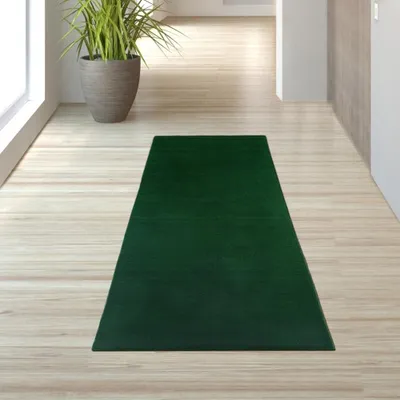 Obrázok produktu pre Zelený koberec dekoratívny mäkký, ľahko udržiavateľný, ideálny pre útulné bývanie Veľkosť - 60 x 110 cm