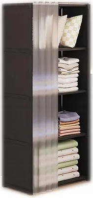 Zdjęcie produktu dla SZAFA Modułowa SKŁADANA Wieszak GARDEROBA na UBRANIA Metalowa 125x28x40cm