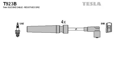 Zdjęcie produktu dla Zestaw przewodów zapłonowych TESLA T923B do CHEVROLET NUBIRA kombi oraz DAEWOO LACETTI hatchback (KLAN)