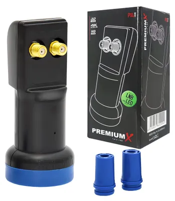 Produktbild von PremiumX Twin LNB PXL-T LED Empfangskopf Sat 2 Teilnehmer Wetterschutz