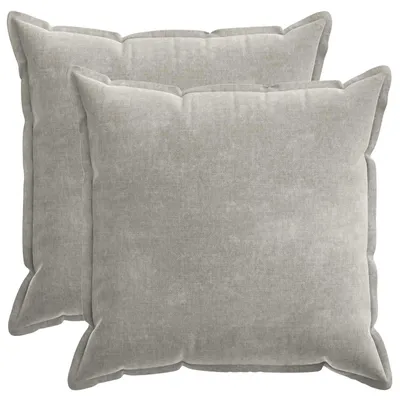 Produktbild von vidaXL Kissenbezug 2 stk. HOUTEN Hellgrau 60 x 60 cm Chenille-Stoff