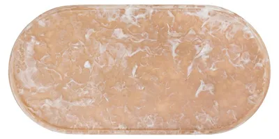 Produktbild von Casa Padrino Luxus Tablett Braun 50 x 25 x H. 1,7 cm - Rechteckiges Deko Tablett aus Kunstharz mit teebrauner Wirbeloptik - Luxus Deko Accessoires