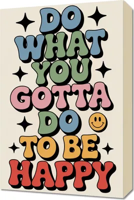 Produktbild von Bild 40x60cm Motivationsaffirmation Retro Vintage Für das Wohnzimmer Do What You