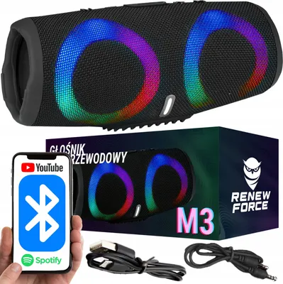 Produktbild von Bluetooth Lautsprecher 5.1 Tragbar 2X10W Wasserdicht Radio Fm Usb Sd Aux Led
