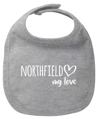 Produktbild von Huuraa Baby Lätzchen Northfield my love Heather Grey Klettverschluss  Baumwolle Latz Geschenkidee