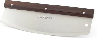 Produktbild von Hanseküche Pizzaschneider - 32cm Edelstahl Klinge - Stilvoller Griff aus Akazienholz, Pizza Schneidemesser, Pizzamesser mit Klingenschutz
