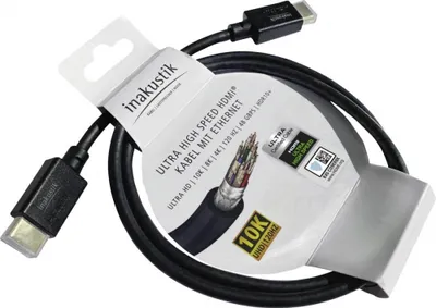 Produktbild von Inakustik 313991003, 3 m, HDMI Typ A (Standard), HDMI Typ A (Standard), 48 Gbit/s, Schwarz