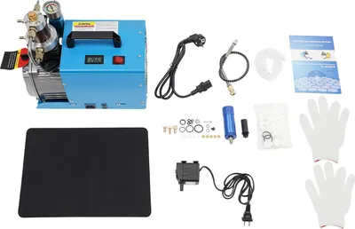 Produktbild von Hochdruck-Luftkompressor - Elektrische 2-Stufen-Pumpe - 30 MPa - 1800 W - 220 V - 100 L/min - 2800 U/min - Kupfermotor - Blau