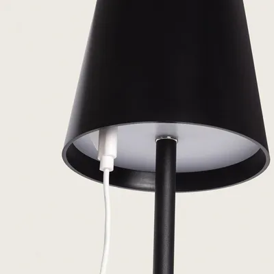 Produktbild von LED Bodenstehleuchte 3W für Außen Batterie wiederaufladbar Aluminium mit Erdspieß Schwarz