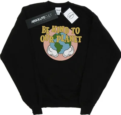 Produktbild von Disney - "Be Kind To Our Planet" Sweatshirt für Damen BI27442 (L) (Schwarz)