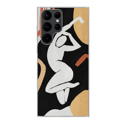 Produktbild von MuchoWow® Handyhülle Schutzhülle Hülle für Samsung Galaxy S22 Ultra Frau - Silhouette - Grau Silikon Softcase Handy Hülle - Abbildung