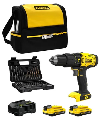 Imagen del producto de Taladro Percutor STANLEY FatMax SFMCD711DSA (2 x 2,0 Ah + Cargador + Bolsa + Set de 50 accesorios)