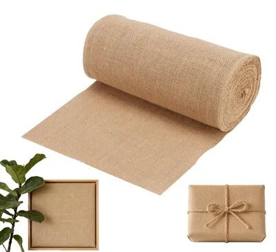 Jute Tischläufer 30 cm x 15 m, Naturfaserband für Dekoration