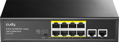 Zdjęcie produktu dla Cudy FS1010P, Nie zarządzany, Fast Ethernet (10/100), Pełny dupleks, Obsługa PoE