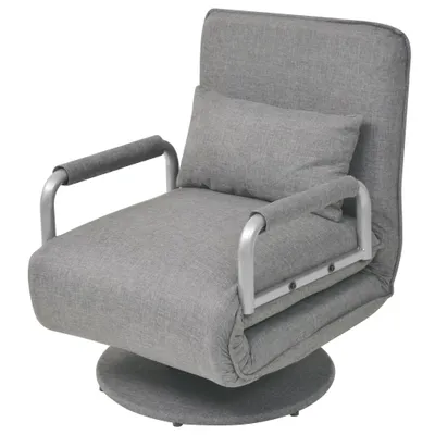 Image de Tabouret de lit "Eschbronn" en polyester gris clair. Dimensions (L/H/P) 60x80x75 cm