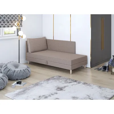 Obrázok produktu pre Čalúnené jednolôžko 100x195 ZORYNA PLUS 1 s úložným priestorom - svetlá hnedá