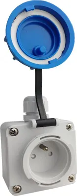 Produktbild von Steckdose 16A 230V hermetische Industriesteckdose wasserdicht IP68 Aufputz 4248