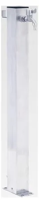 Produktbild von Wassersäule für den Garten 60 cm Edelstahl Quadratisch Wassersäule Garten, Wasserzapfsäule Garten, Wassersteckdose, Wasserstation, Wasseranschluss Garten, Garten Wasserhahn Säule
