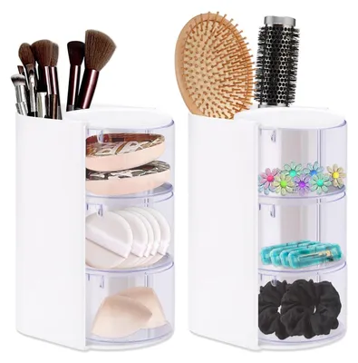 Produktbild von Elzusha – Set aus 2 Haarzubehör-Organizern mit Drehdesign