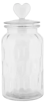 Image de Clayre & Eef Couvercle pour bocal à provisions Ø 11x24 cm Verre transparent