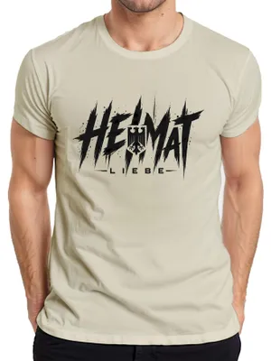 Produktbild von Heimat Liebe Deutschland Bundesadler Wappen Statement Sarkasmus Herren T-Shirt, Natur, 3XL