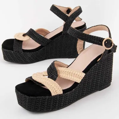 Produktbild von Montevita Keilsandalen Sparto Salia11 Schwarz